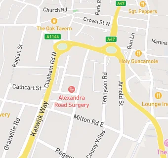 map for Alexandra Road Surgery