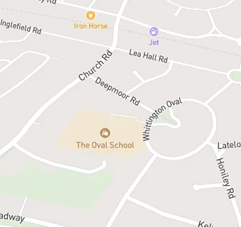 map for The Oval Primary School