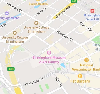 map for Birmingham Museums Trust