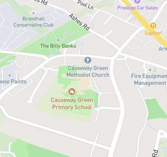 map for Causeway Green Primary School