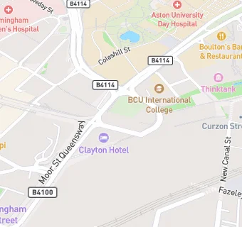 map for Clayton Hotel Birmingham