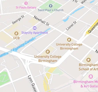 map for University College Of Birmingham