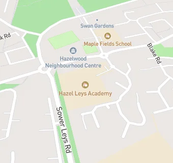 map for Hazel Leys Academy