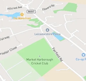 map for Market Harborough Cricket Club