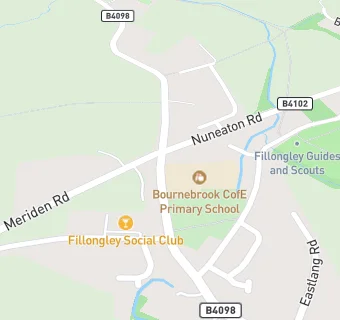 map for Bournebrook CofE Primary School