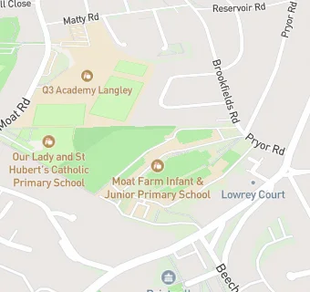 map for Moat Farm Junior School