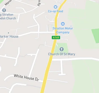 map for Long Stratton Village Hall