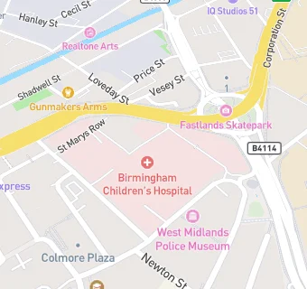 map for Birmingham Children'S Hospital Nhs T