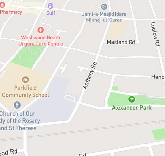 map for Anthony Road Childrens Centre