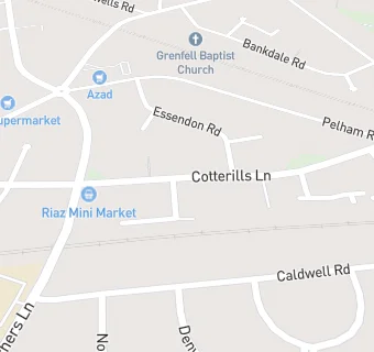 map for Cotterills Lane Surgery