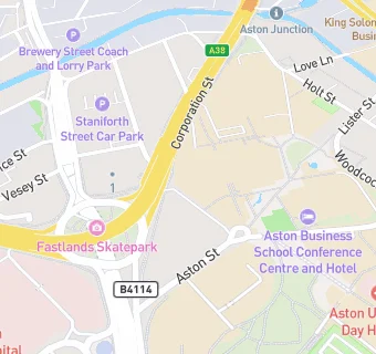 map for Aston University Student Health Centre