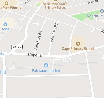 map for Cape Hill Post Office