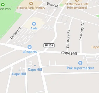 map for Seven Stars On Cape Hill