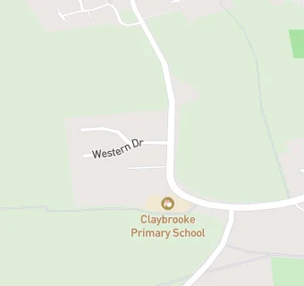 map for Claybrooke Primary School