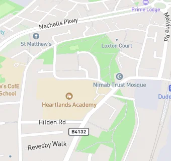 map for Duddeston Manor Community School