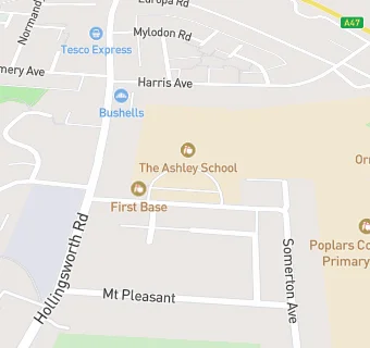 map for The Ashley School