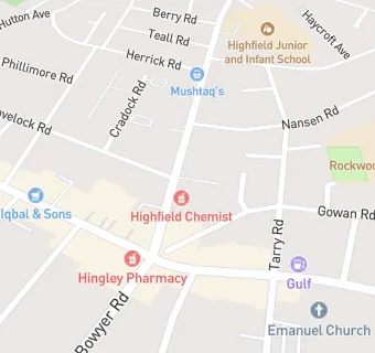 map for Highfield Chemist