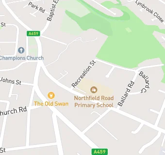 map for Northfield Road Primary School