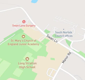 map for Long Stratton Medical Partnership