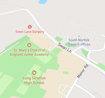 map for Long Stratton Leisure Centre