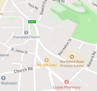 map for Northfield Road Primary School