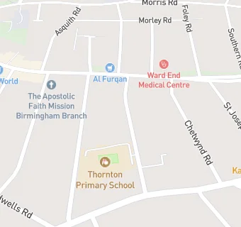 map for Thornton Junior School