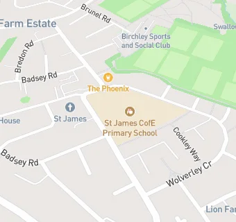 map for St James's CofE Junior School