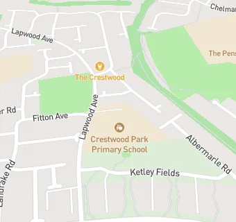 map for Crestwood Park Primary School