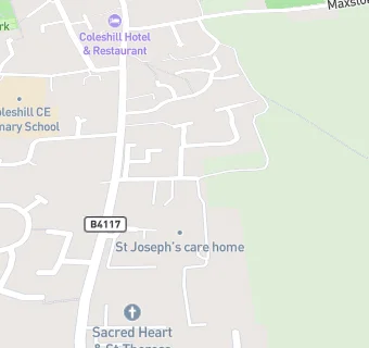 map for St Josephs Care Home