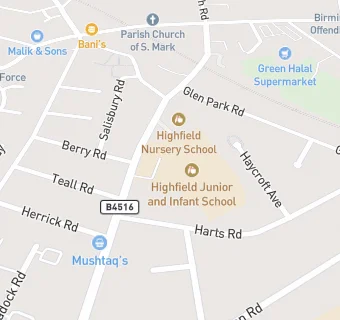 map for Highfield Junior and Infant School