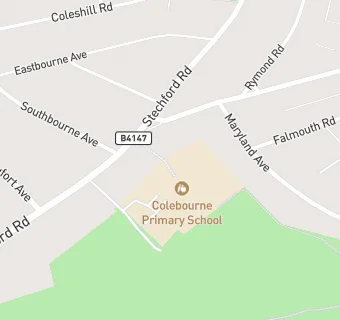 map for Colebourne Primary School