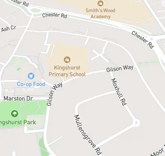 map for Kingshurst Medical Practice