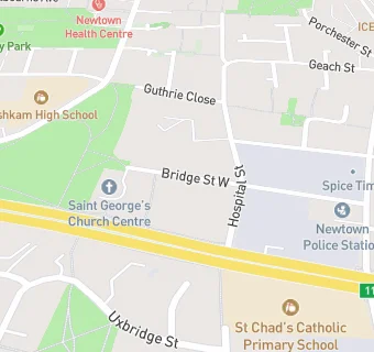 map for St George's C Of E Church