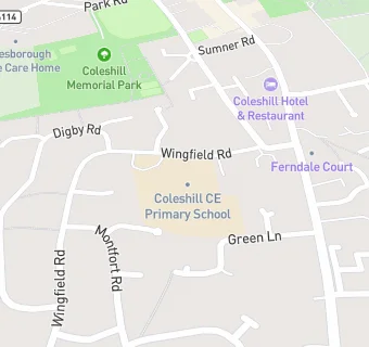 map for Coleshill Church of England Primary School