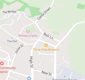 map for The Three Tuns Inn