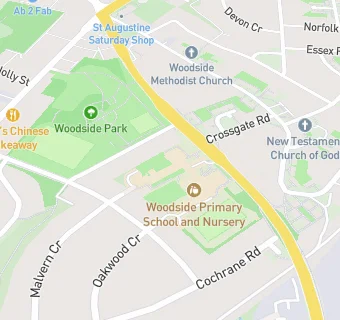 map for Woodside Primary School and Nursery