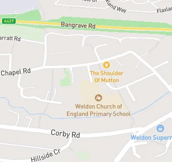 map for Weldon Church of England Primary School