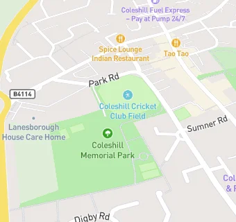 map for Coleshill Cricket Club