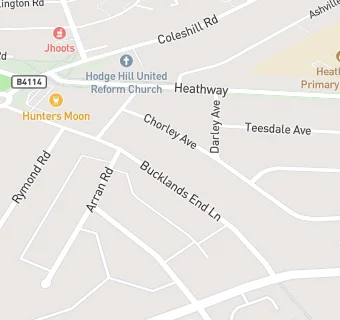 map for Bucklands End Lane Surgery