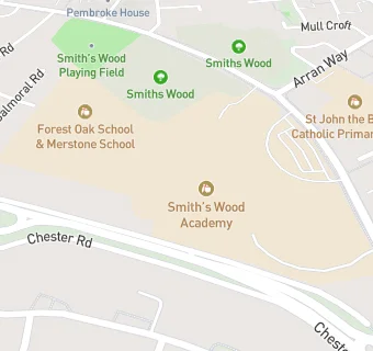 map for Forest Oak School