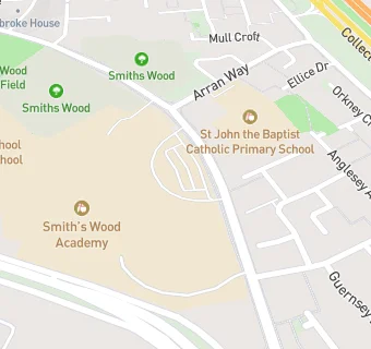 map for Smith's Wood Sports College