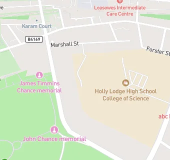 map for Holly Lodge High School