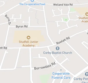 map for Corby Baptist Church