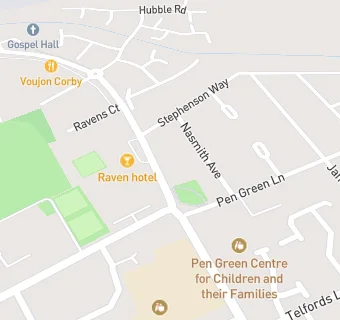 map for Corby Forest Bowling Club