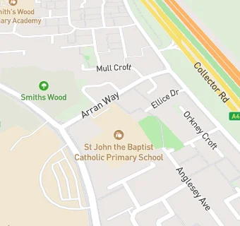 map for St John the Baptist Catholic Primary School