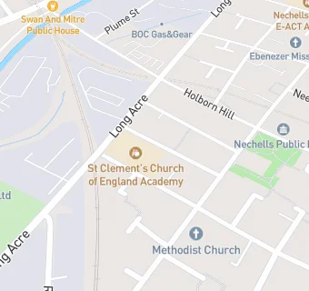 map for St Clement's Church of England Academy