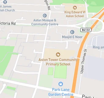 map for Aston Tower Community Primary School