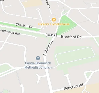 map for Castle Bromwich Methodist Church