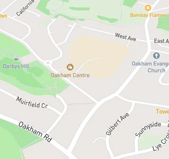 map for Oakham Primary School