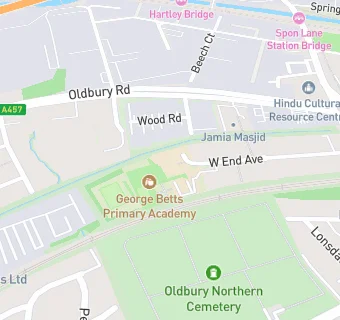 map for George Betts Primary Academy